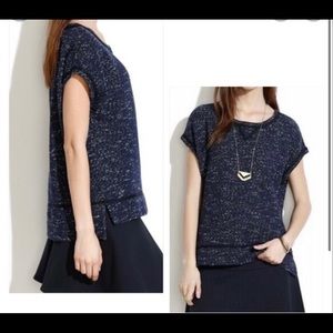 MADEWELL Night Sky Navy Blue Short-sleeve Sweater